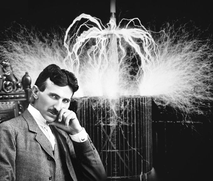 Nikola Tesla Portrait, Handcut paper