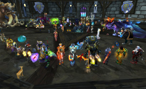 World of Warcraft can see as many as 40 people taking part in a "raid" together.