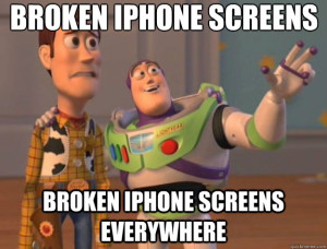 broken iPhone screen